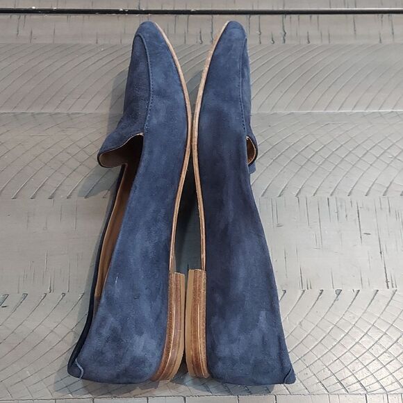 Everlane Navy Blue Suede Modern Point Loafers Sz 8.5 - Picture 5 of 9